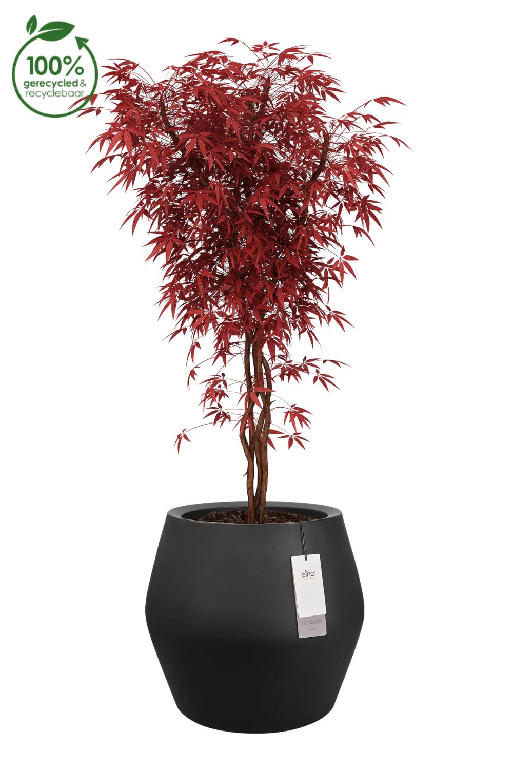 Bloempot Elho June split low 42cm zwart