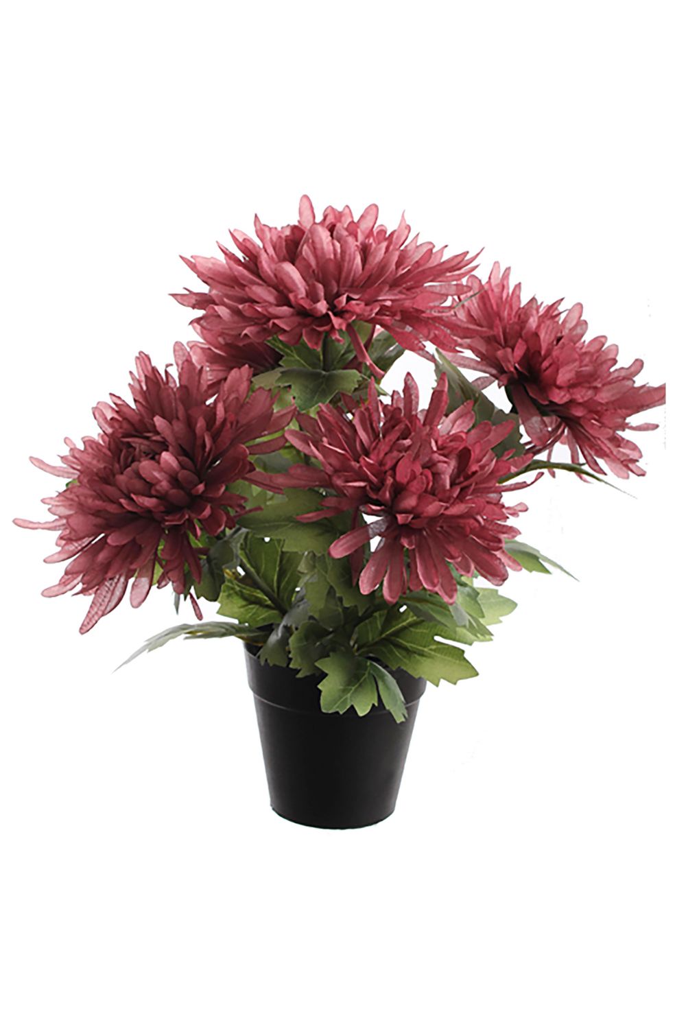 Chrysant Kunstplant 30cm Burgundy