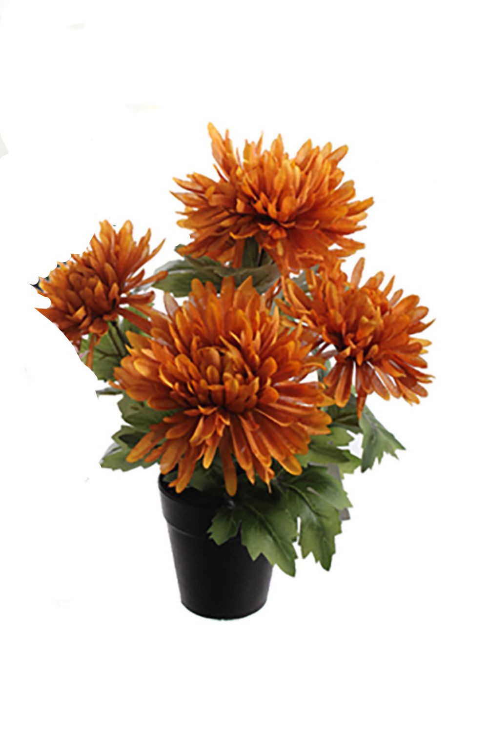 Chrysant Kunstplant 30cm roest