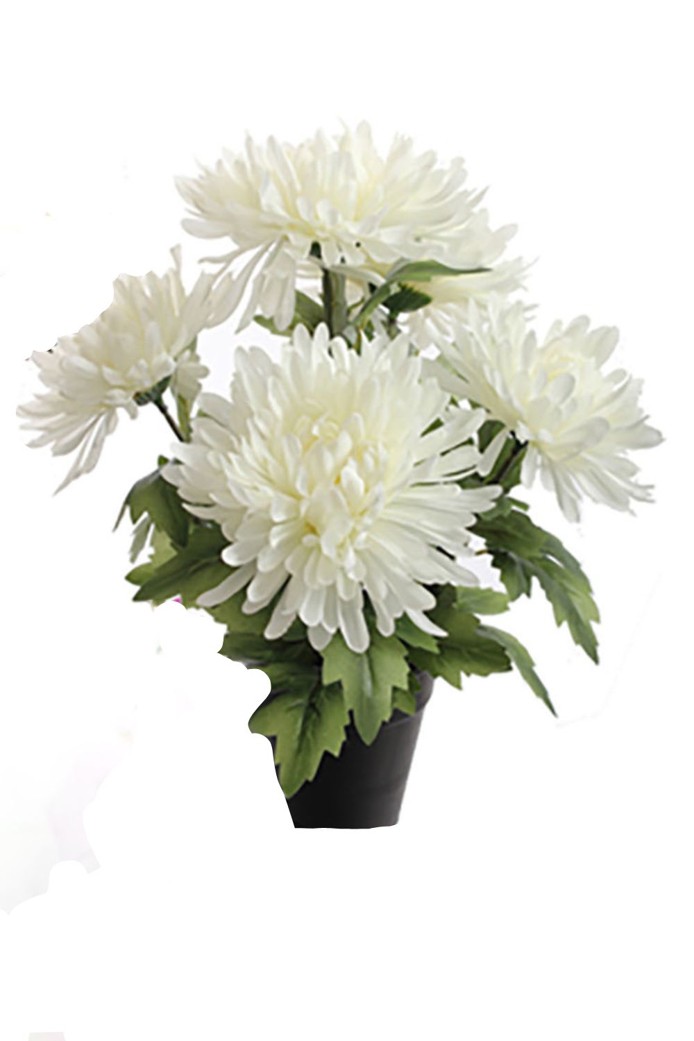 Chrysant Kunstplant 30cm Wit